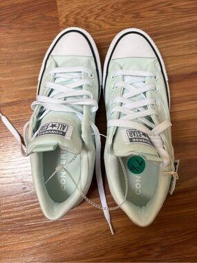 Converse Chuck Taylor All Star Low Top Sneakers in Mint Green and White